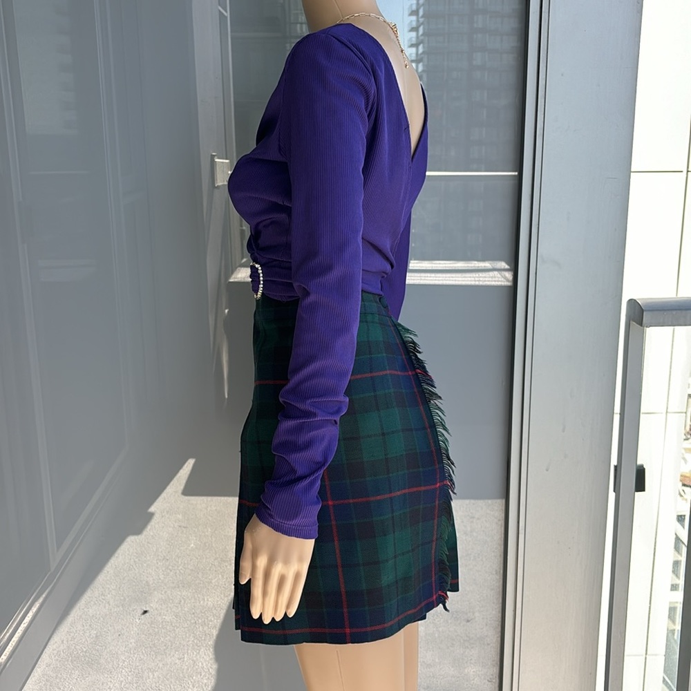Vintage Pleated Wool Skirt - Picture 5 of 10